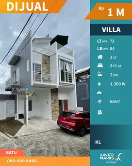 Villa Cantik ada Rooftop With Prived Poll dan View Pegunungan,di Batu