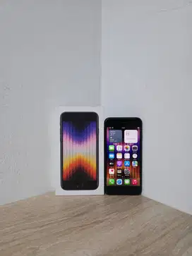 Apple iPhone SE 3 2022 Ex Resmi iBox 64GB 64 GB Midnight SE3 Fullset
