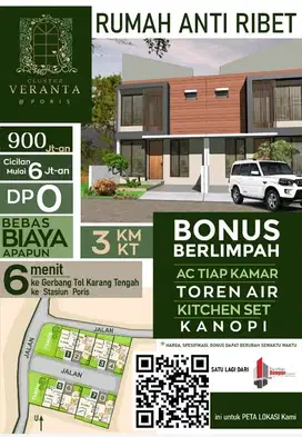 rumah cluster cipondoh sipon harga 900jtn dp 0%