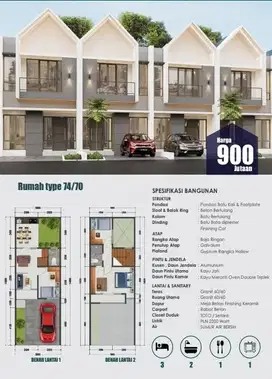 Hunian 2 Lantai Strategis Hemat Biaya Dekat Graha Raya