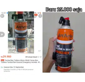 Cairan ban tubless tambal ban darurat emergency