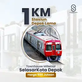 Townhouse SUPERRRR STRATEGIS Hanya 1 km dari Stasiun KRL Depok Lama