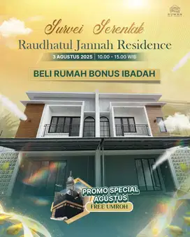 Beli Rumah Raudhatul Jannah Bekasi_Bonus Umroh Ramadhan 2026 & Free DP