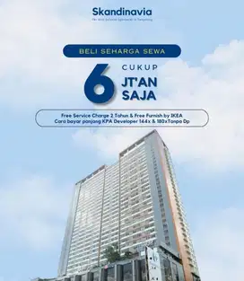 apartemen siap huni bayar 7 juta fullfurnish skandinavia