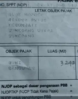 Jual Tanah kebun murah Desa Kebonjati Sumedang