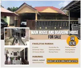Dijual Murah Rumah Induk & Kosan 7 Pintu Dekat  Binus Alam Sutera
