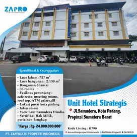 Jual hotel view pantai lokasi pusat kota padang