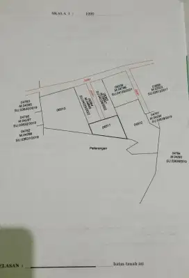Di jual tanah pekarangan luas 508m di Nanggulan kulonprogo