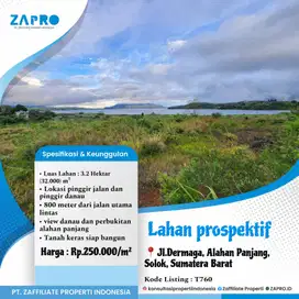 Jual lahan cocok peruntukan hotel, villa, resort di alahan panjang