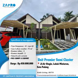 Jual rumah semi cluster di lumin padang
