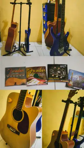 DIJUAL GITAR AKUSTIK & ELEKTRIK ,  SENAR GITAR , STAND GITAR ,