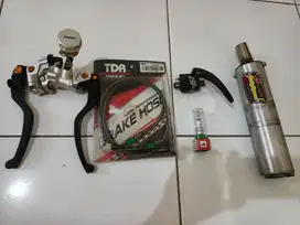 Sperpart motor ninja, nissin, knalpot, stang, cdi, busi