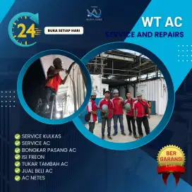 SERVICE AC, PERBAIKAN AC NETES TDK DINGIN,ISI FREON BONGKAR PASANG
