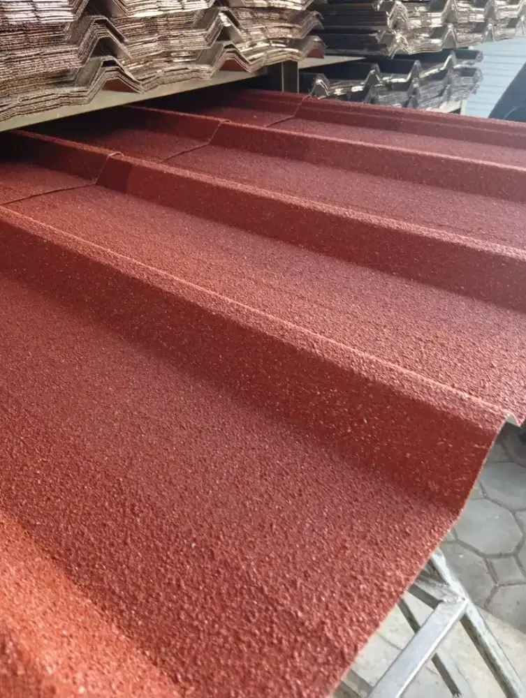 Grosir Atap Spandek Polos, pasir dan uPVC