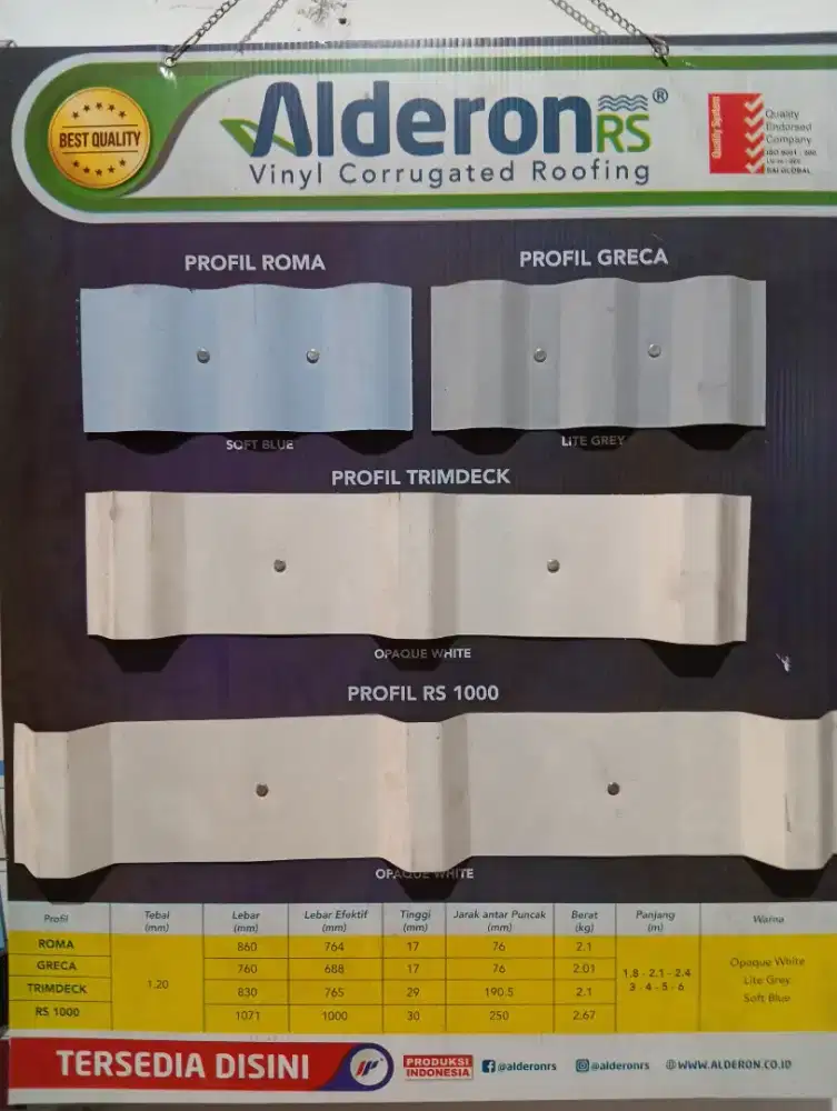 Atap uPVC Alderon