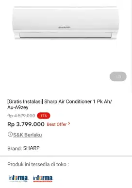 ac sharp 1 pk standar