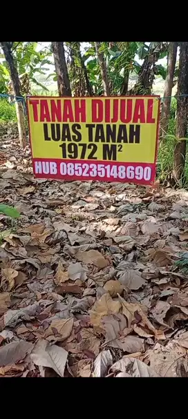 Dijual tanah luas 1972 m² dekat jalan tol