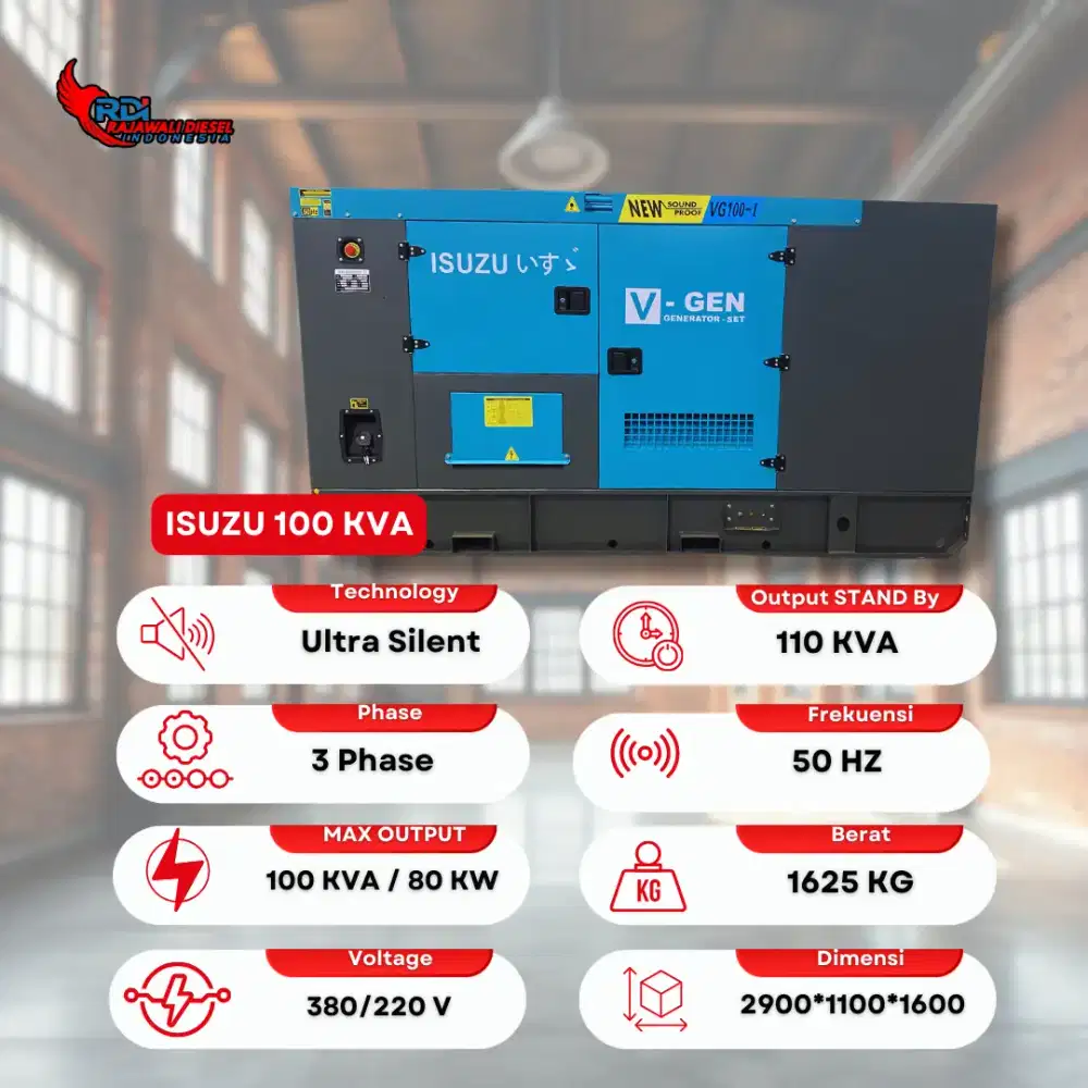Genset Ultra Silent Isuzu 100 kva