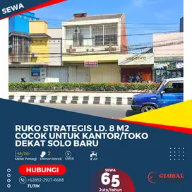 Ruko Strategis Pinggir Jalan Raya Dekat Solo Baru Cocok Untuk Toko