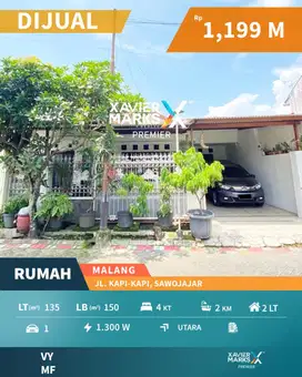 Dijual Rumah di Sawojajar Malang, Bangunan Terawat Siap Huni