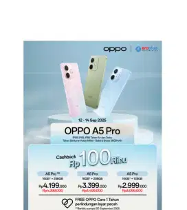 Cuma di erablue Oppo A5 Pro cicilan 0% Dan Dapat lucky draw langsung