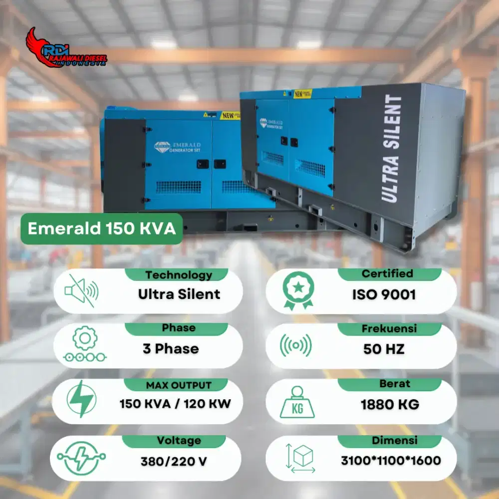 Genset Ultra Silent Emerald 150 kva