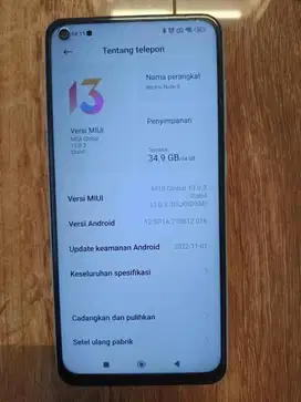 Jual Redmi Note 9 4/64 GB Pemakaian pribadi
