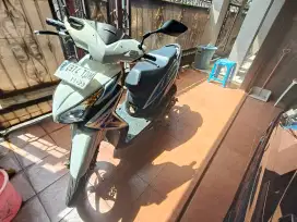 Honda Vario 110 Tahun 2014 akhir warna Biru lengkap Alarm remote