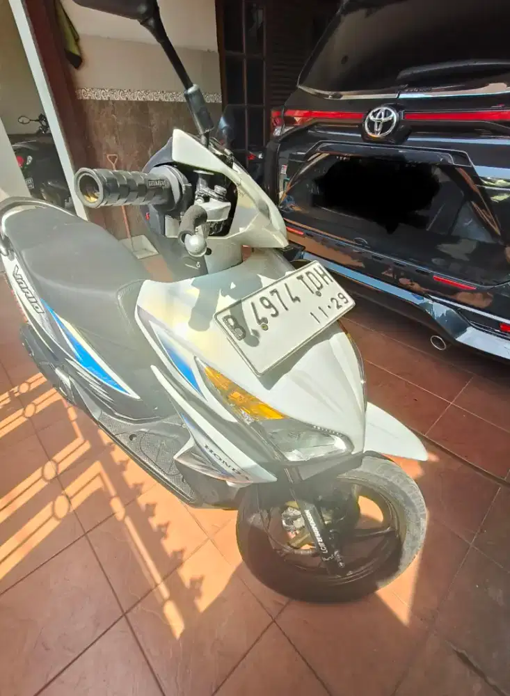 Honda Vario 110 Tahun 2014 akhir warna Biru lengkap Alarm remote