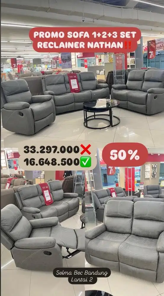 Sofa set recliner