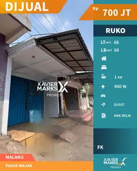 Ruko Strategis Harga Miring,Dekat Pasar Wajak Malang