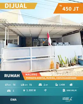 Rumah Minimalis 400 Juta Belakang GOR Ken Arok Malang