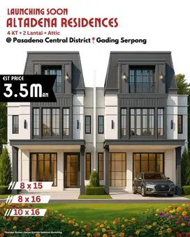Cluster terbaru di Boulevard Gading Serpong Altadena Residence