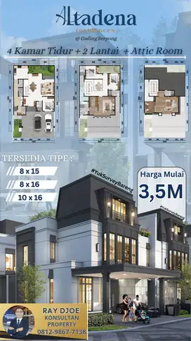 Rumah mewah murah 3 lantai Hanya 3 Man 5 KT di Gading Serpong - BSD