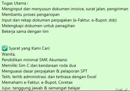 LOWONGAN ADMIN PAJAK