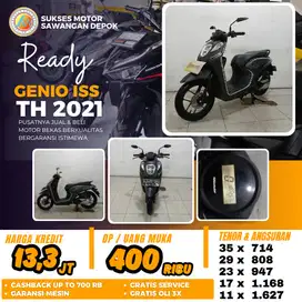 PROMO DP 400 CASH KREDIT HONDA GENIO ISS TH 2021 UNIT MULUS BERGARANSI