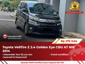 [ GARANSI 5TH ] Toyota Vellfire Z 2.4 Golden Eye CBU AT 2014/2015