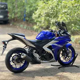 KM LOW! YAMAHA YZF R25 V1 BIRU SILVER 2017 PAJAK PANJANG MULUS