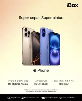 Promo cicilan IPhone 16 series 128 0% Fre 2x cicilan