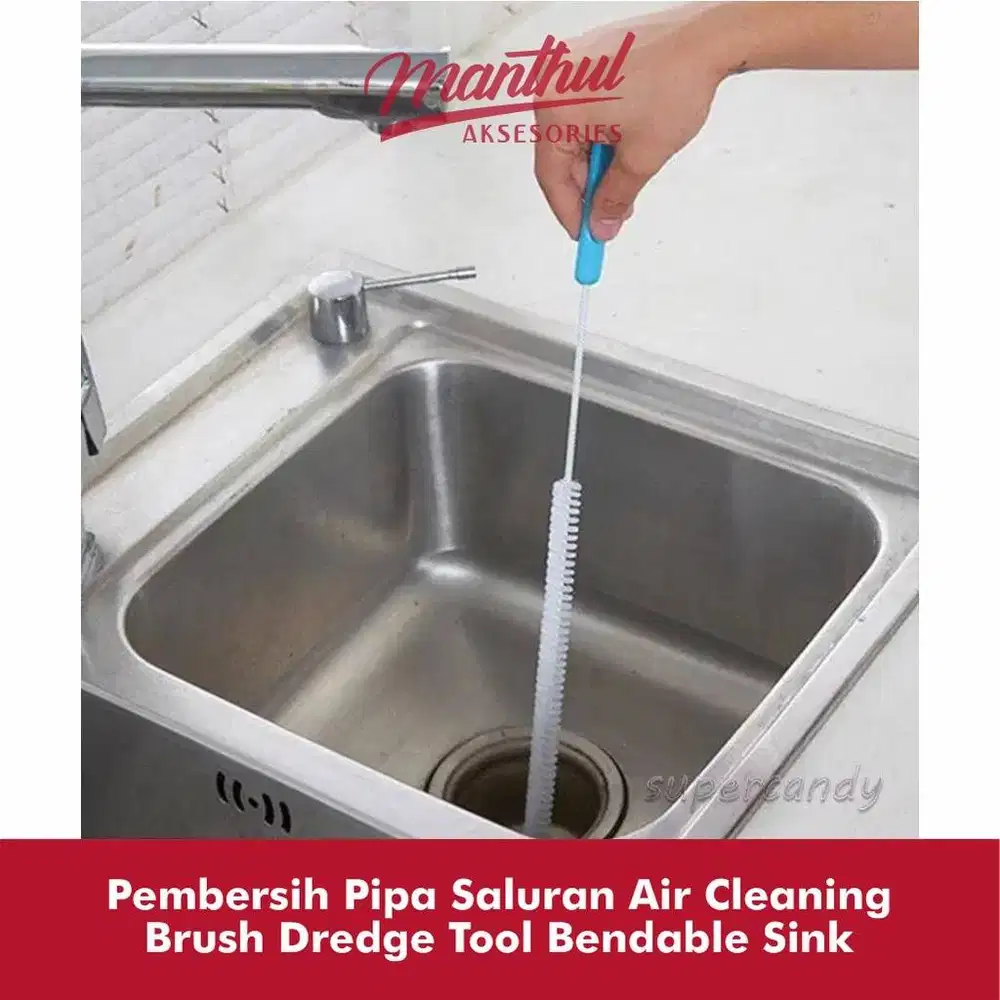 Pembersih Pipa Saluran Air Cleaning Brush Dredge Tool Bendable Sink