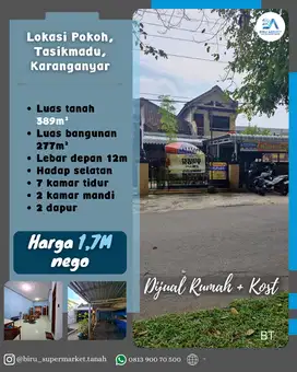 Rumah dan Kost di Pokoh Karanganyar