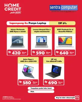 Kredit laptop pakai homecredit