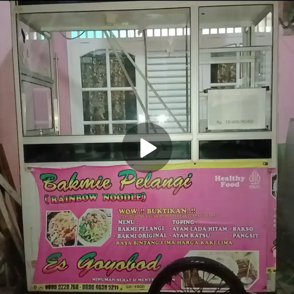 Gerobak Bakmi Siap Pakai-Modal Kecil Usaha Jalan