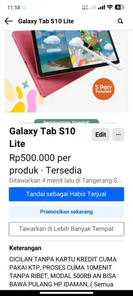 Samsung Galaxy Tab S10 Lite