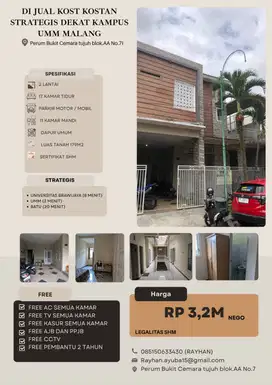 JUAL KOST KOST AN DAERAH UMM (UNIVERSITAS MUMHAMMADIYAH MALANG)