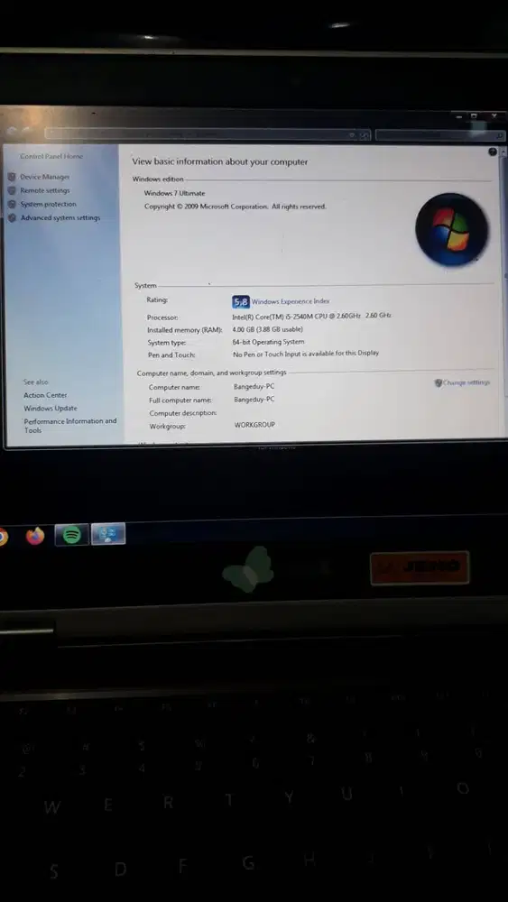 JUAL CEPAT LAPTOP MURAH DELL E-6320 i5 RAM 4GB