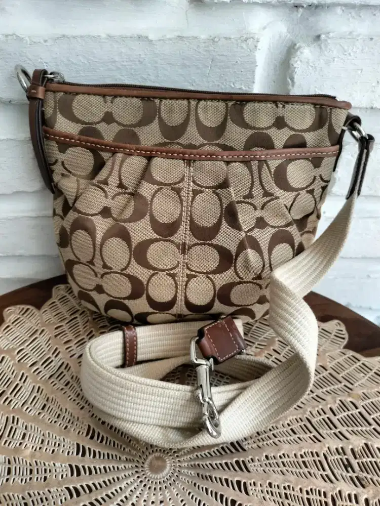 Tas selempang kanvas mix