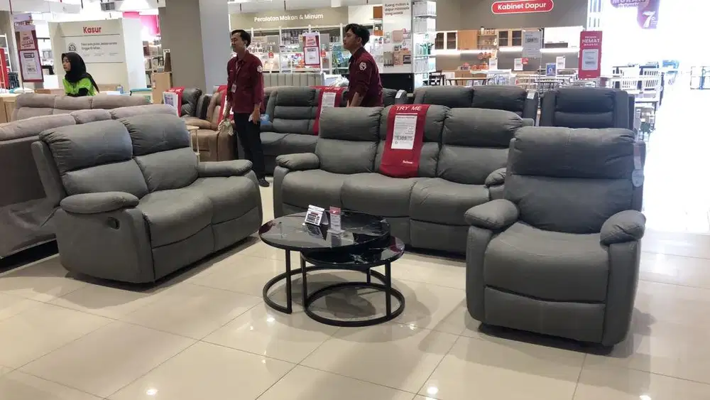 Jual sofa set recline promo murah weekend