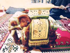 Pajangan Keramik Gajah Antik