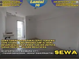 Cek Unitnya Sekarang! Sewa Tahunan Studio UNFURNISHED Di Bassura City